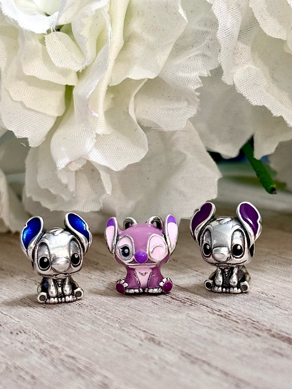 Lot of 3 Sterling Silver Stitch Bracelet Charms